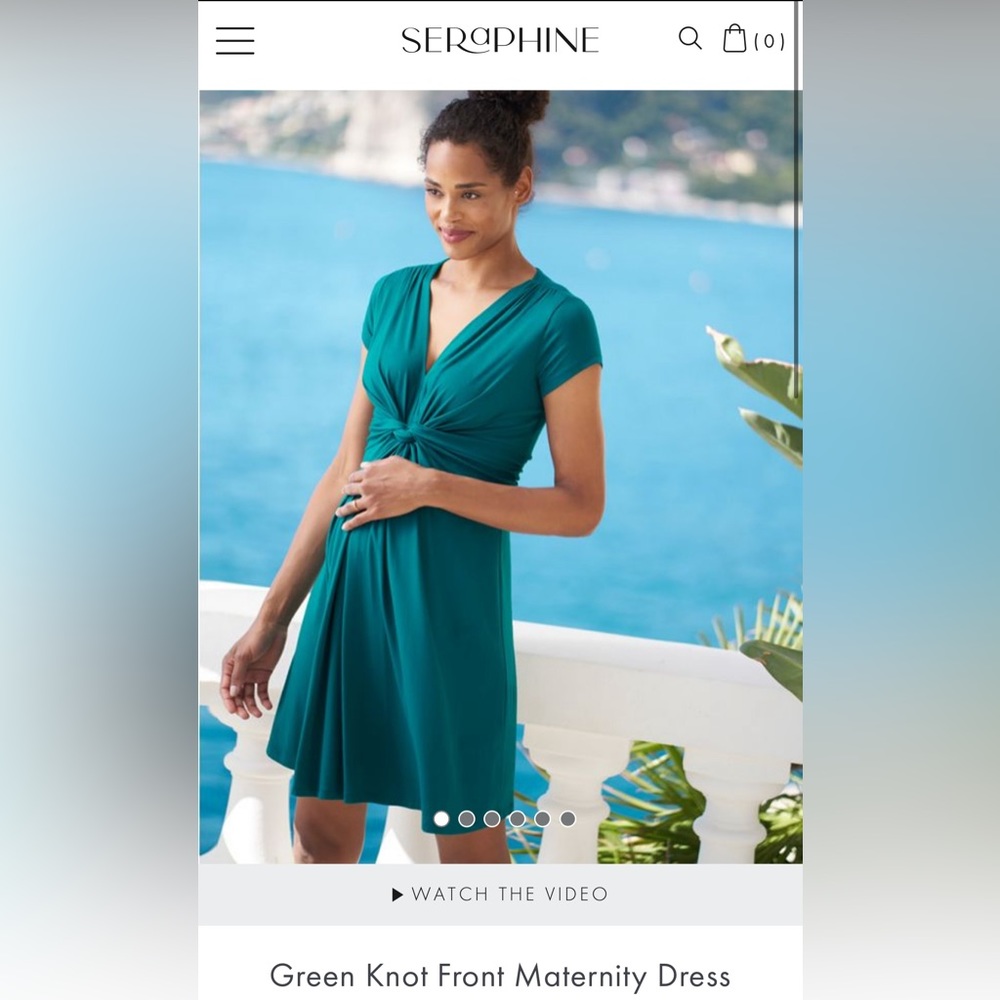 Seraphine Knot Front Maternity dress - excellent condition